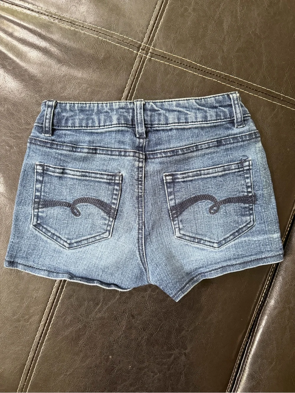 Justice - Medium Denim Shorts with Silver Stud Accents